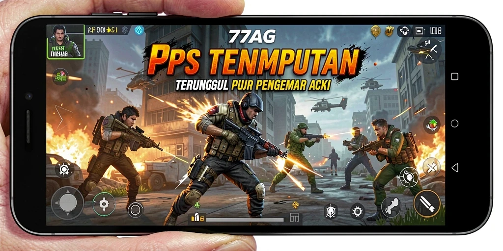 Gameplay seru dan menegangkan di 77AG saat pertempuran FPS.