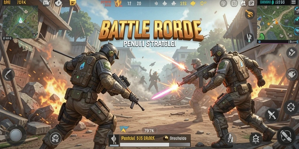 Tangkapan layar gameplay 797K yang menunjukkan aksi pertempuran seru.