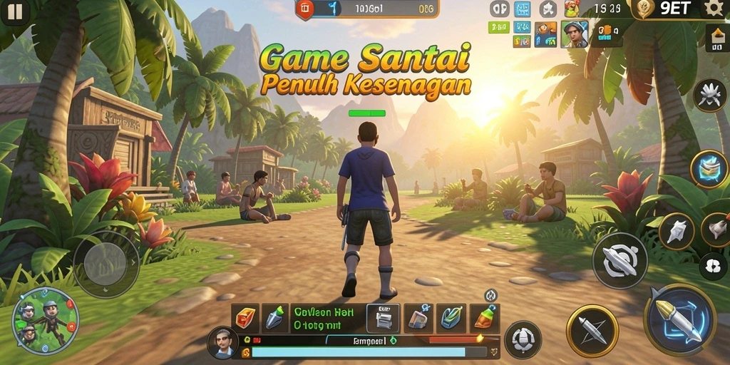 Screenshot menampilkan gameplay santai dan seru dalam 9ET.