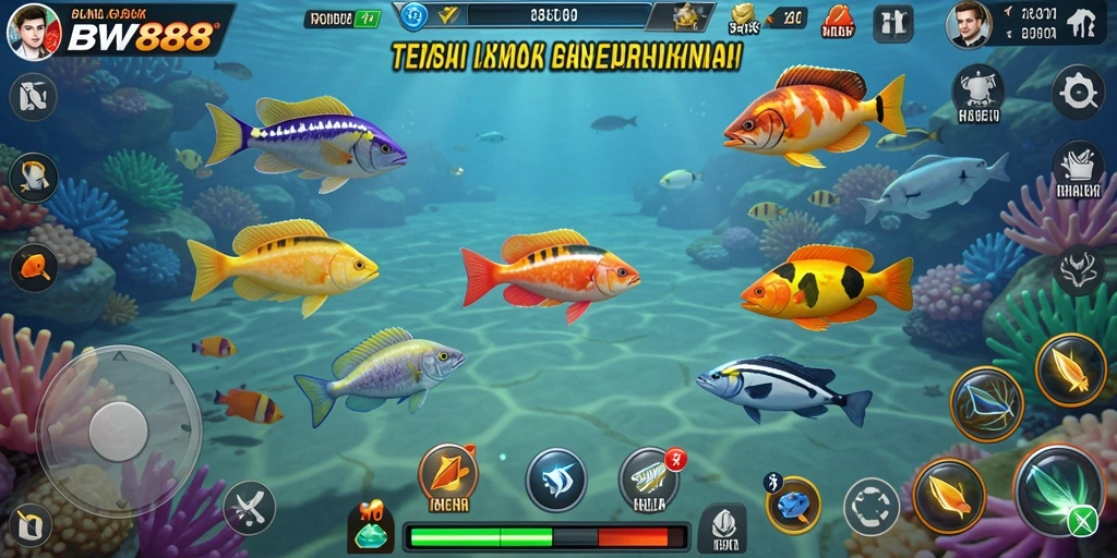 Tampilan screenshot BW888 menampilkan aksi seru menembak ikan.