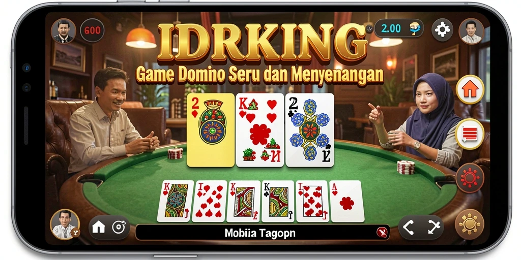 Tampilan gameplay menarik dari IDRKING yang menampilkan domino.