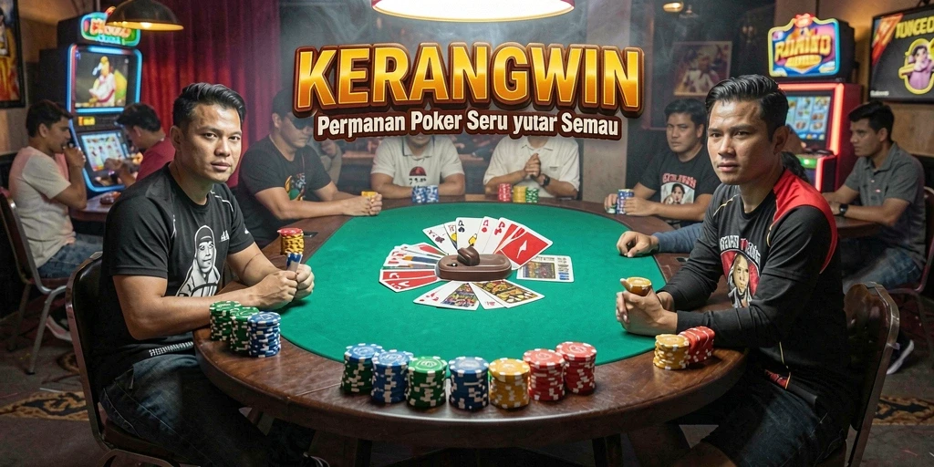 Tampilan gameplay Poker KERANGWIN yang mendebarkan.