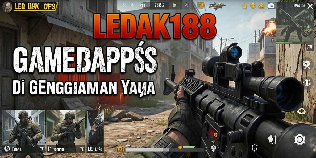 Tampilan gameplay LEDAK188 dengan aksi tembak-menembak yang intens.