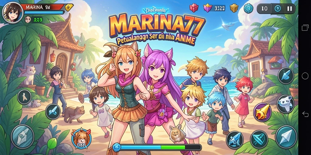 Gameplay seru MARINA77 dengan karakter anime yang menarik.