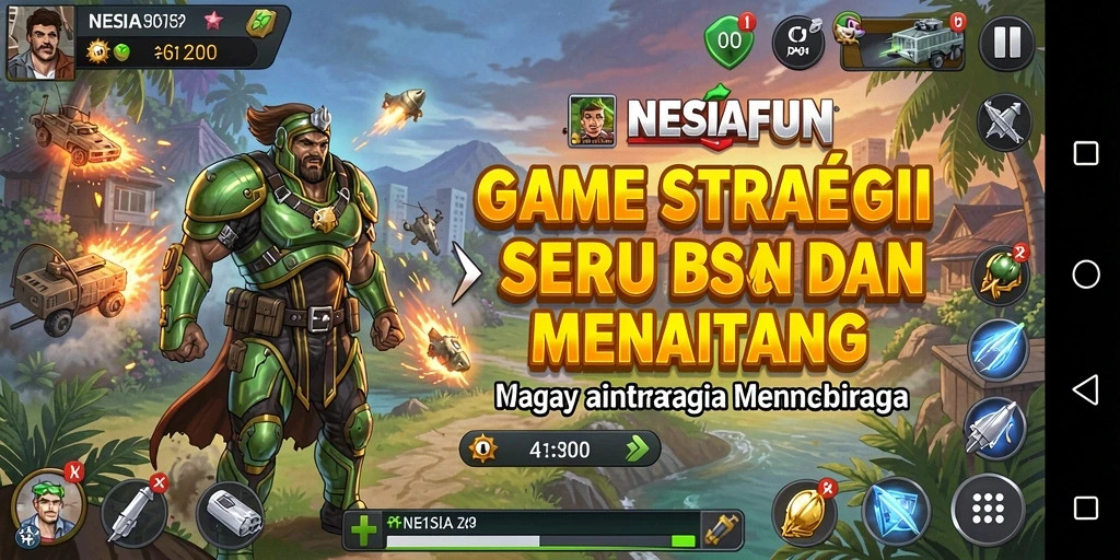 Tampilan gameplay menarik dalam NESIAFUN menunjukkan strategi yang mendalam.