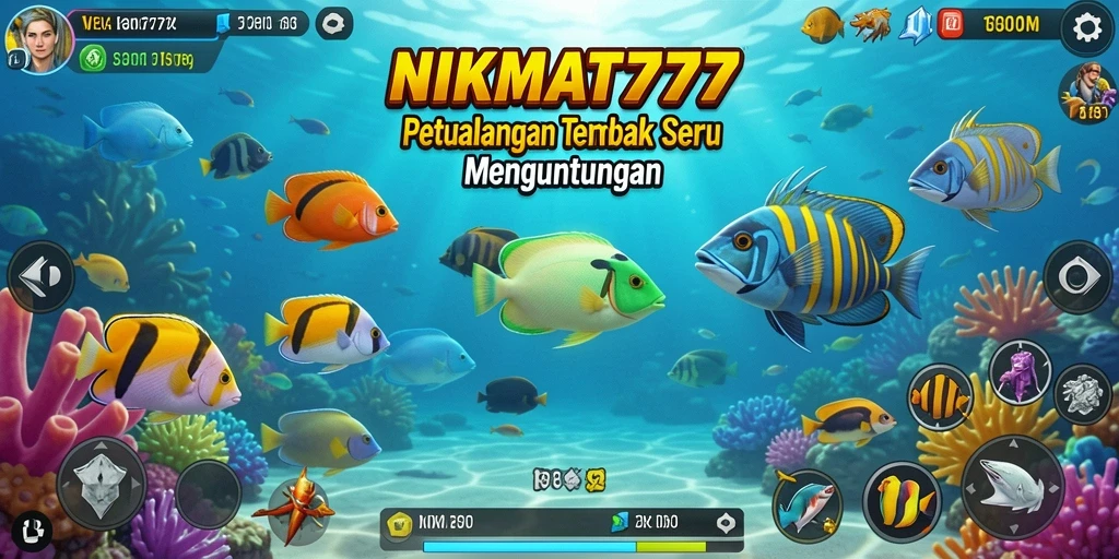 Gameplay seru di NIKMAT777 saat menembak ikan di lautan.