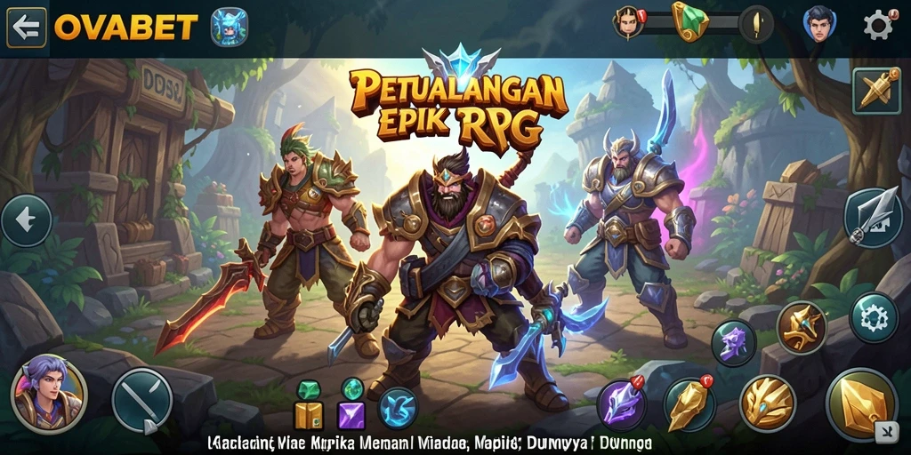 Screenshot dari gameplay <strong>OVABET</strong> yang menunjukkan aksi mendebarkan dalam dunia RPG.