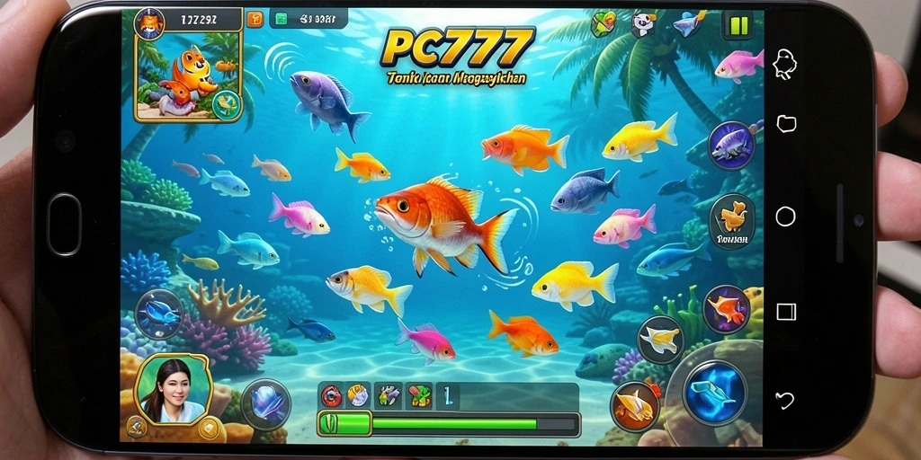 Tampilan menarik dari gameplay Tembak Ikan di PC777.
