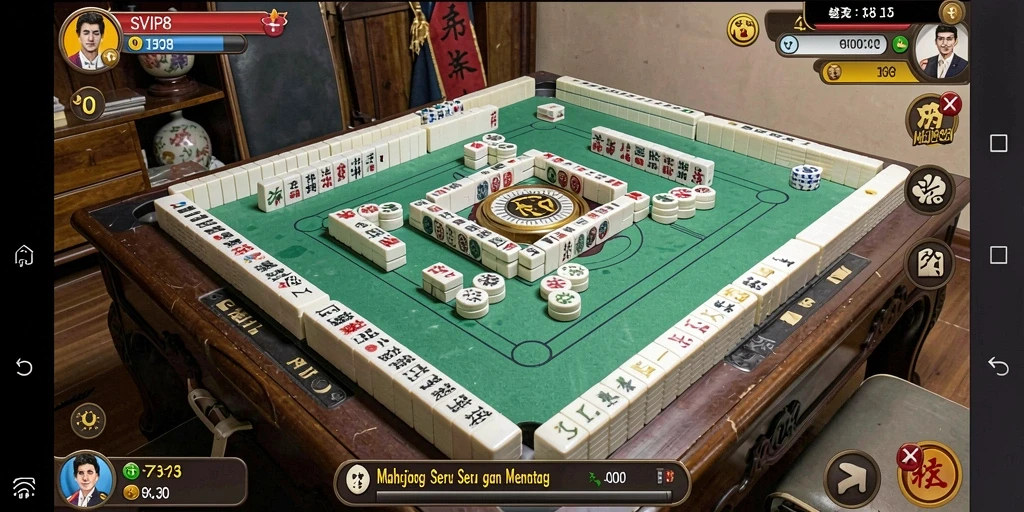 Screenshot gameplay SVIP8 dengan tampilan Mahjong yang menarik.